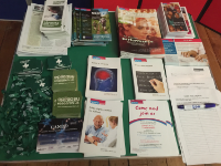 Information stand at public engagement event.